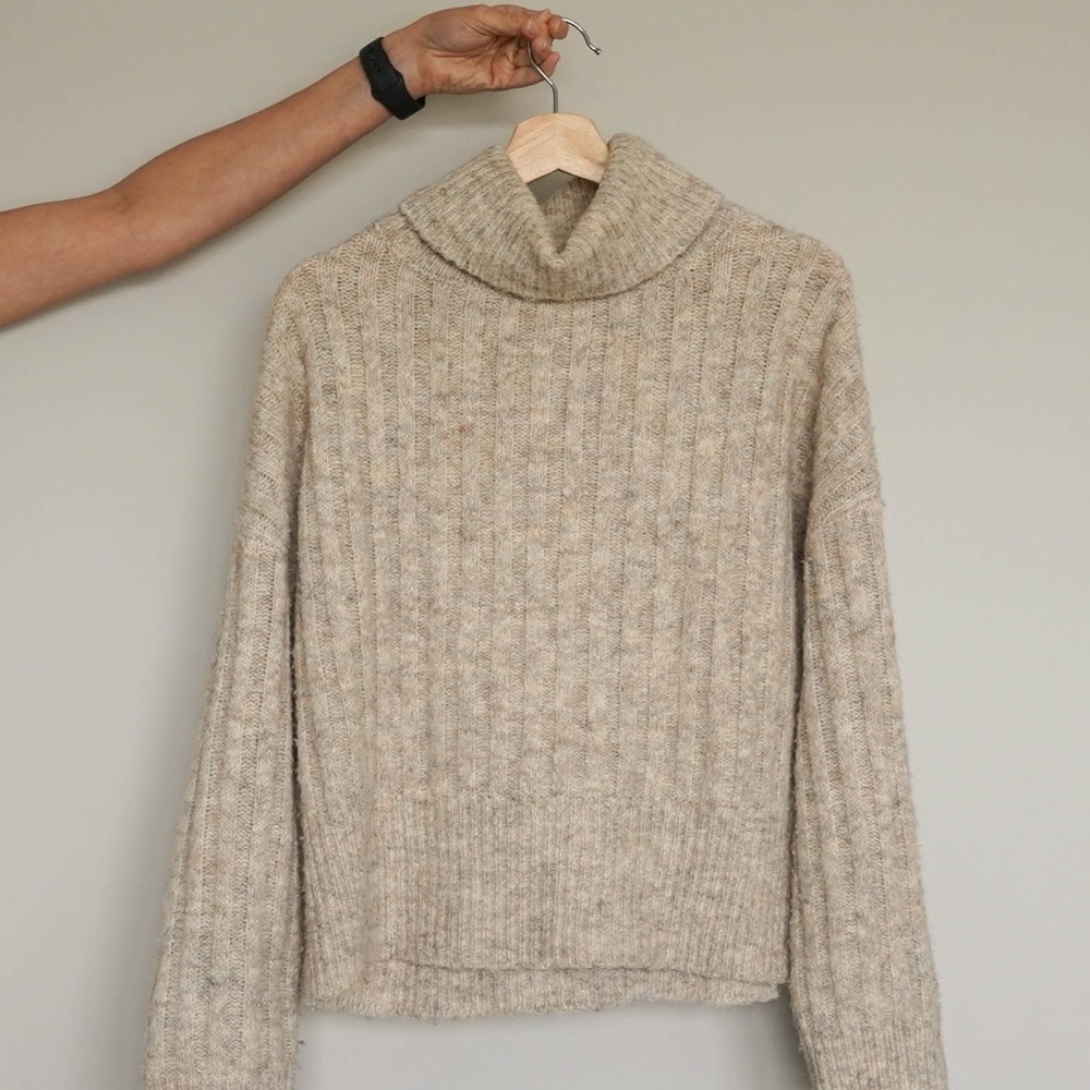 Tan Turtleneck Sweater by William Rast